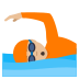 🏊🏼 person swimming: medium-light skin tone display on JoyPixels